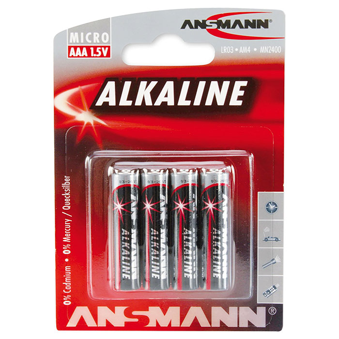Батарейка Ansmann Alkaline AAA 1, 5 V 4шт