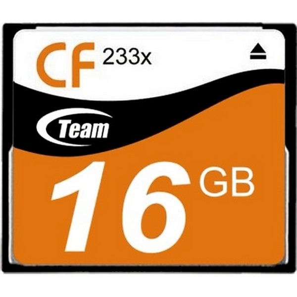 

Карта памяті Compact Flash 16Gb 233x Team, 16 GB CF 233x TCF16G23301