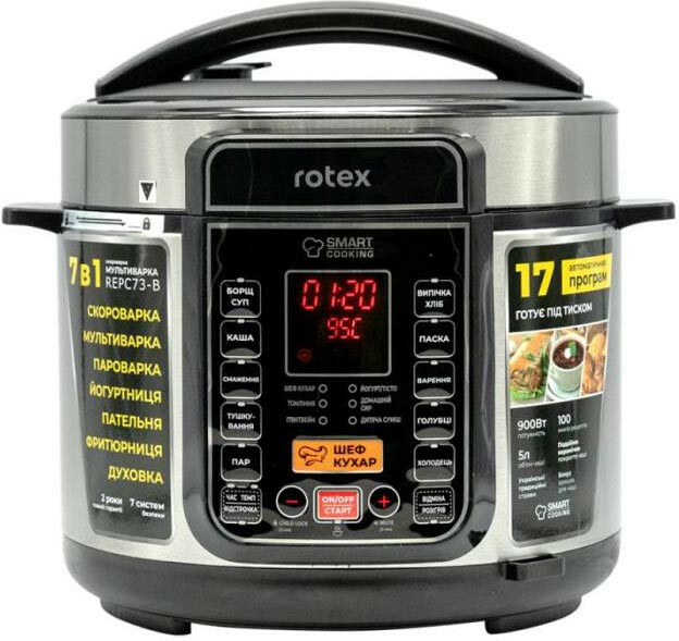 Мультиварка Rotex REPC73 Black Silver