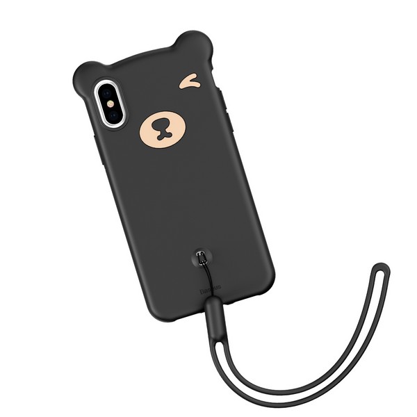 

Накладка для iPhone XS Max Baseus Bear силікон Black, iPhone XS Max Bear Silicone Black