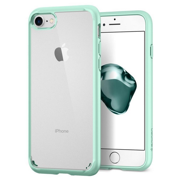 

Накладка для iPhone 7/iPhone 8 пластик Spigen Ultra Hybrid 2 Mint, 042cs20925