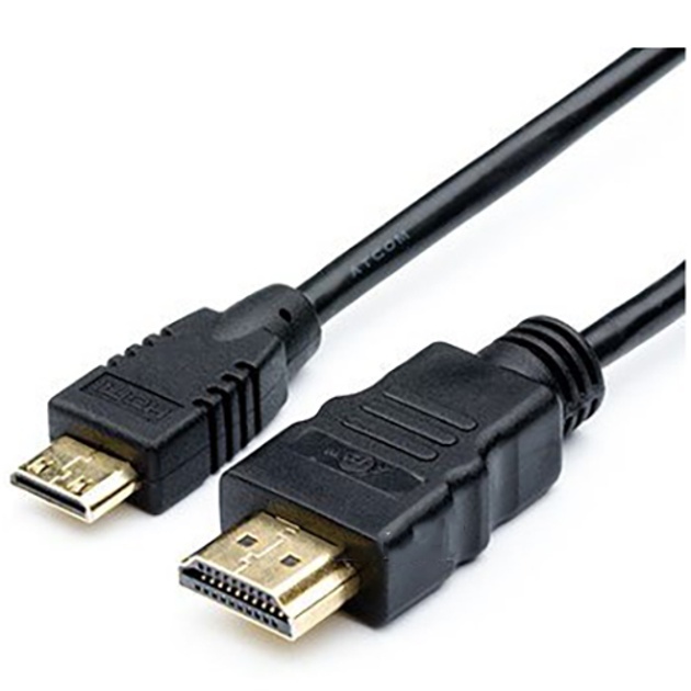 Відео-кабель Atcom HDMI (тато)  -  mini-HDMI V 1.4 (тато) (11503), 3 м Black