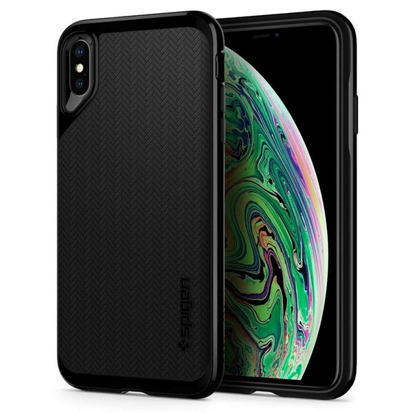 

Накладка для iPhone XS Max пластик Spigen Neo Hybrid Jet Black, 065CS24839