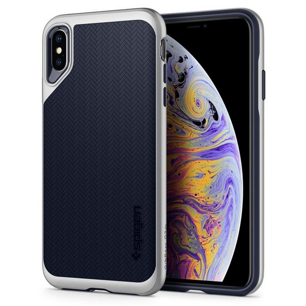 

Накладка для iPhone XS Max пластик Spigen Neo Hybrid Satin Silver, 065CS24840