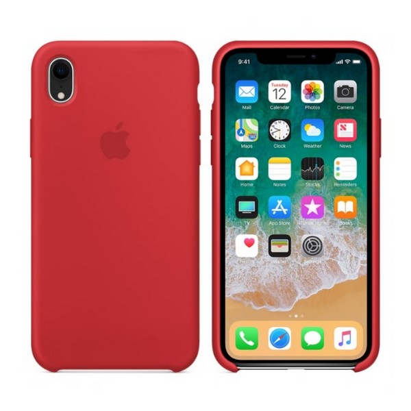 

Накладка для iPhone XR Silicone Case Red, iPhone XR силікон Оригінал (hi-copy)