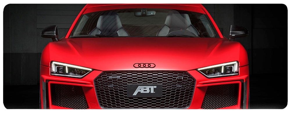 Килимок для мишки Voltronic Audi Red 300x700 з боковою прошивкою, товщина 2 мм