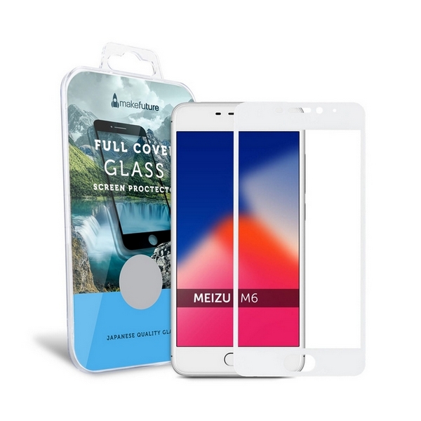 

Захисне скло Meizu M6 Full Cover прозоре (біле) MakeFuture, Защитное стекло Full Cover Meizu M6 White (MGFC-MM6W)