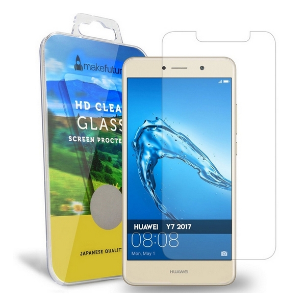

Захисне скло Huawei Y7 2017 прозоре MakeFuture, Защитное стекло Huawei Y7 2017