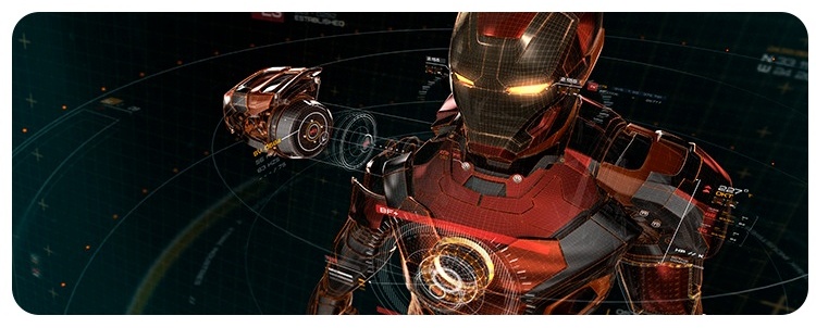 Килимок для мишки Voltronic Iron Man 25 Black 300x800 з боковою прошивкою, товщина 2 мм