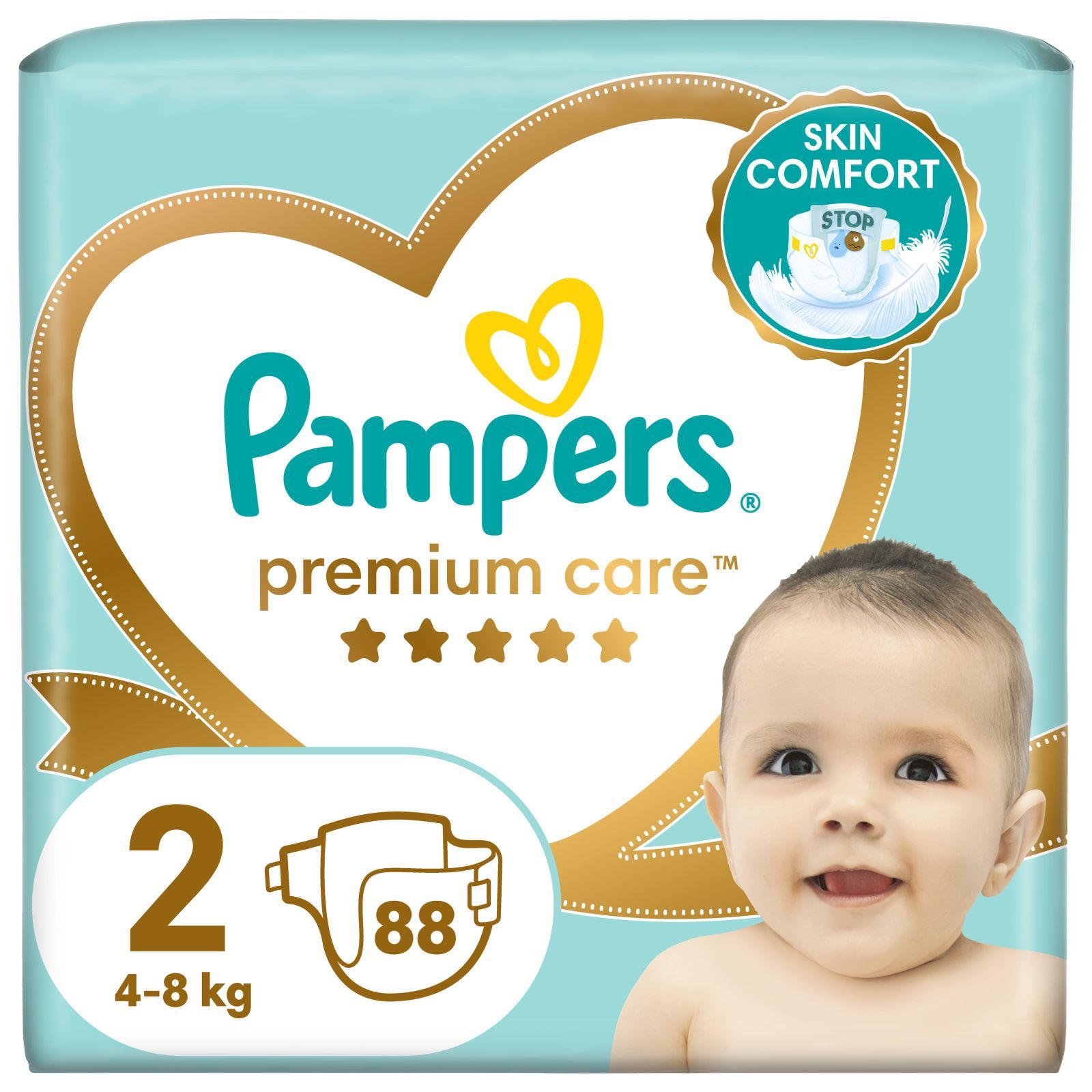 Підгузки Pampers Premium Care Розмір 2 (4-8 кг) 88 шт (8006540857717)
