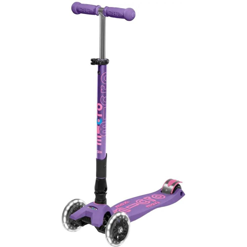 Самокат Micro Maxi Deluxe Foldable LED Violet