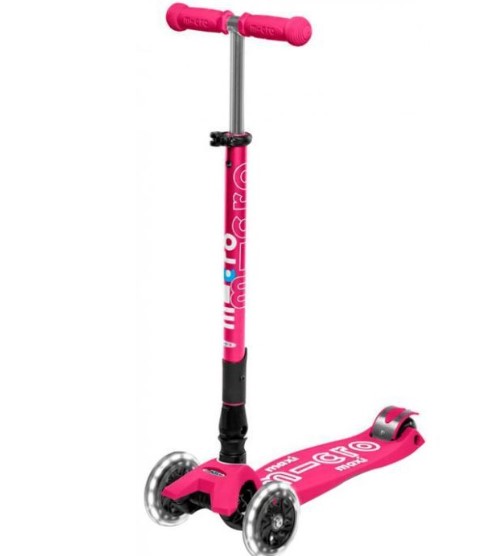 Самокат Micro Maxi Deluxe LED Pink