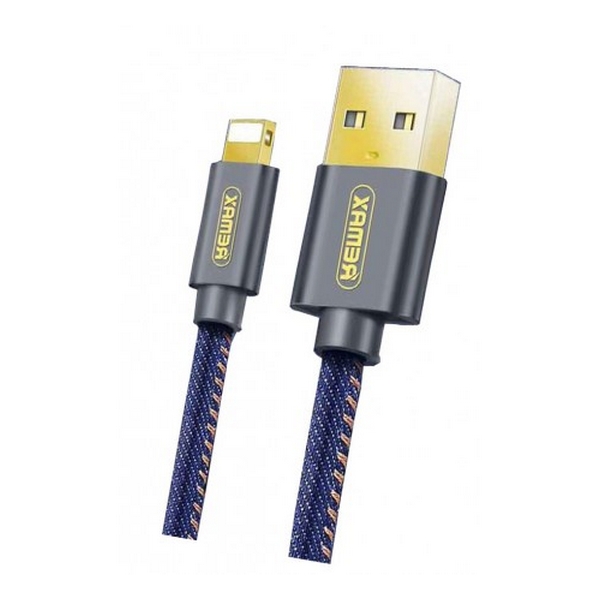 

Кабель USB (папа) = Apple Lightning 1.8 м Remax Cowboy RC-096 2.1A Blue, Cowboy Data Cable RC-096 1.8M 2.1A Lightning Blue