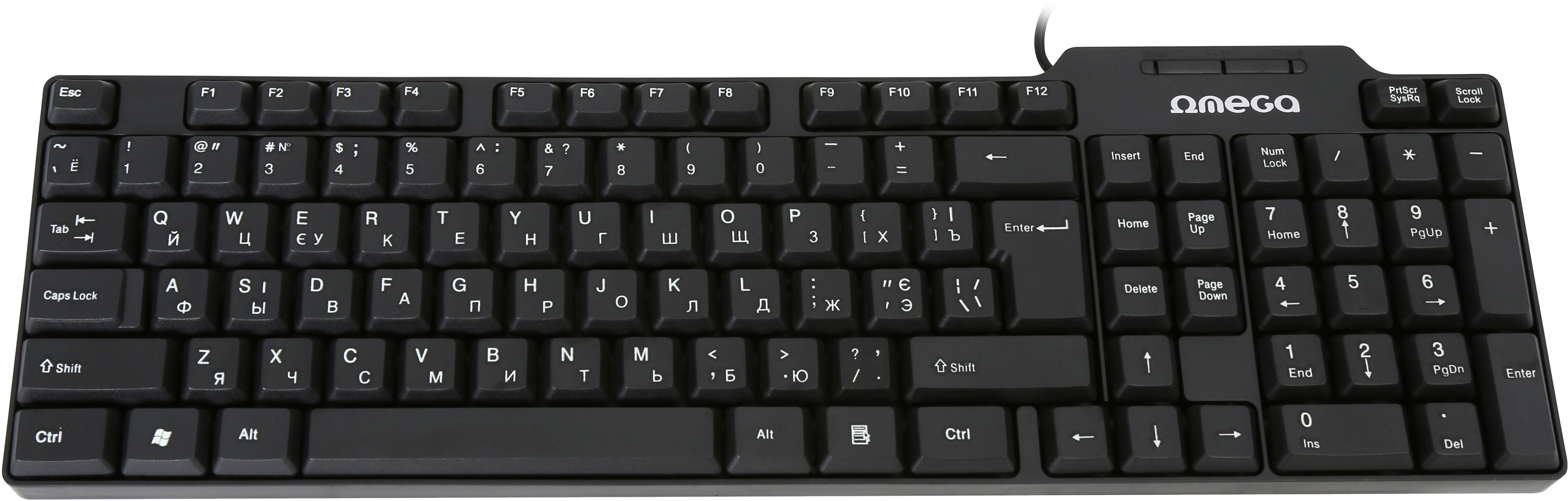 Клавіатура Omega OK-05 Black USB (OK05TRU) (ENG/UKR/RU) Omega - купити в Україні