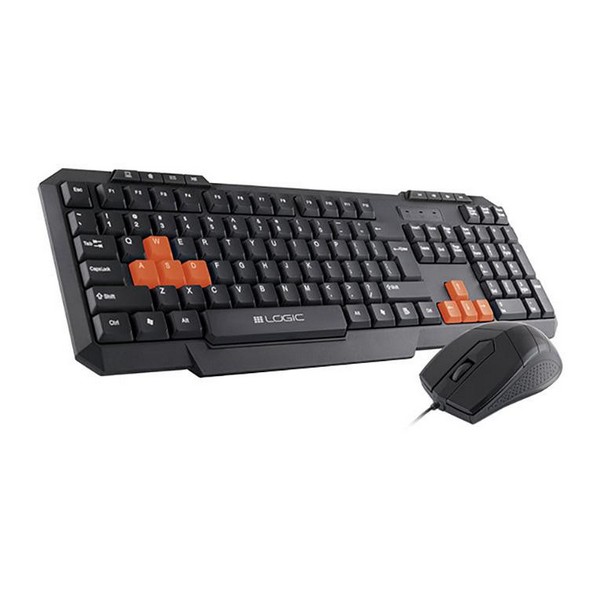 

Клавіатура USB мультимедійна + мишка LOGIC LKM-201, USB, Black (MK-LC-LKM-201-RU, LKM-201, USB