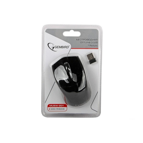 

Мишка безпровідна Gembird MUSW-201 Black, MUSW-201 Black