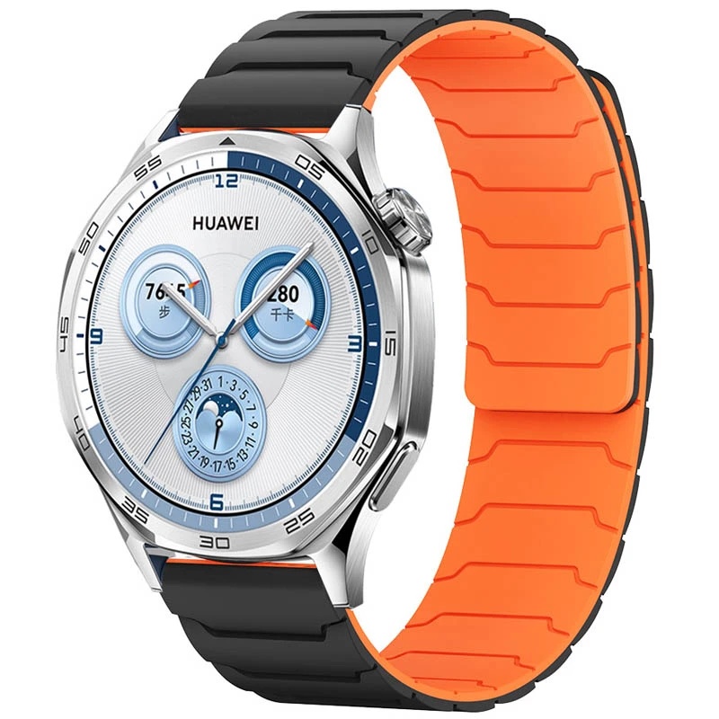 Ремінець для смарт-годинника EpiK Dual-color Magnetic для Smart Watch 20mm Black Orange