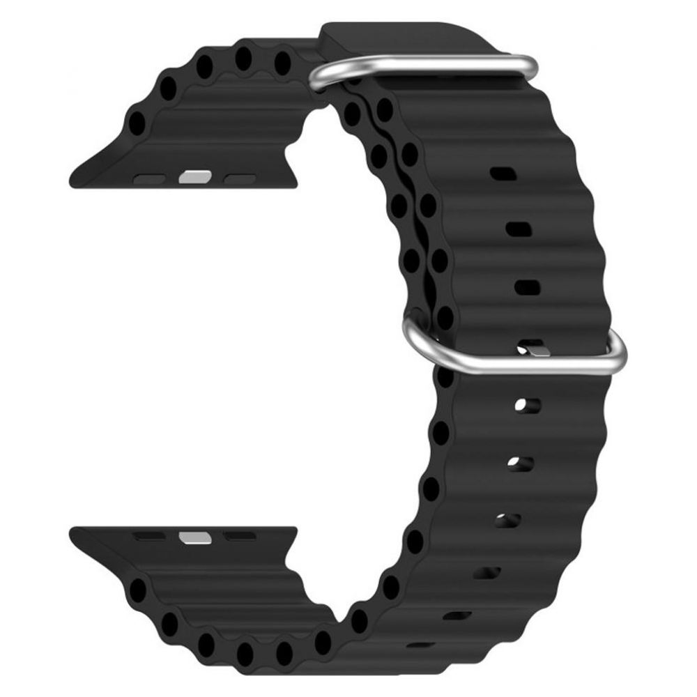 Ремінець для смарт-годинника ArmorStandart Ocean Band для Apple Watch 49/46/45/44/42 (Series 1-3) Black (ARM74244)