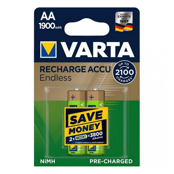 

Акумулятор AA 1900mAh Varta Accu Endless NiMh блістер (2 шт, AA/HR06 NI-MH 1900 mAh