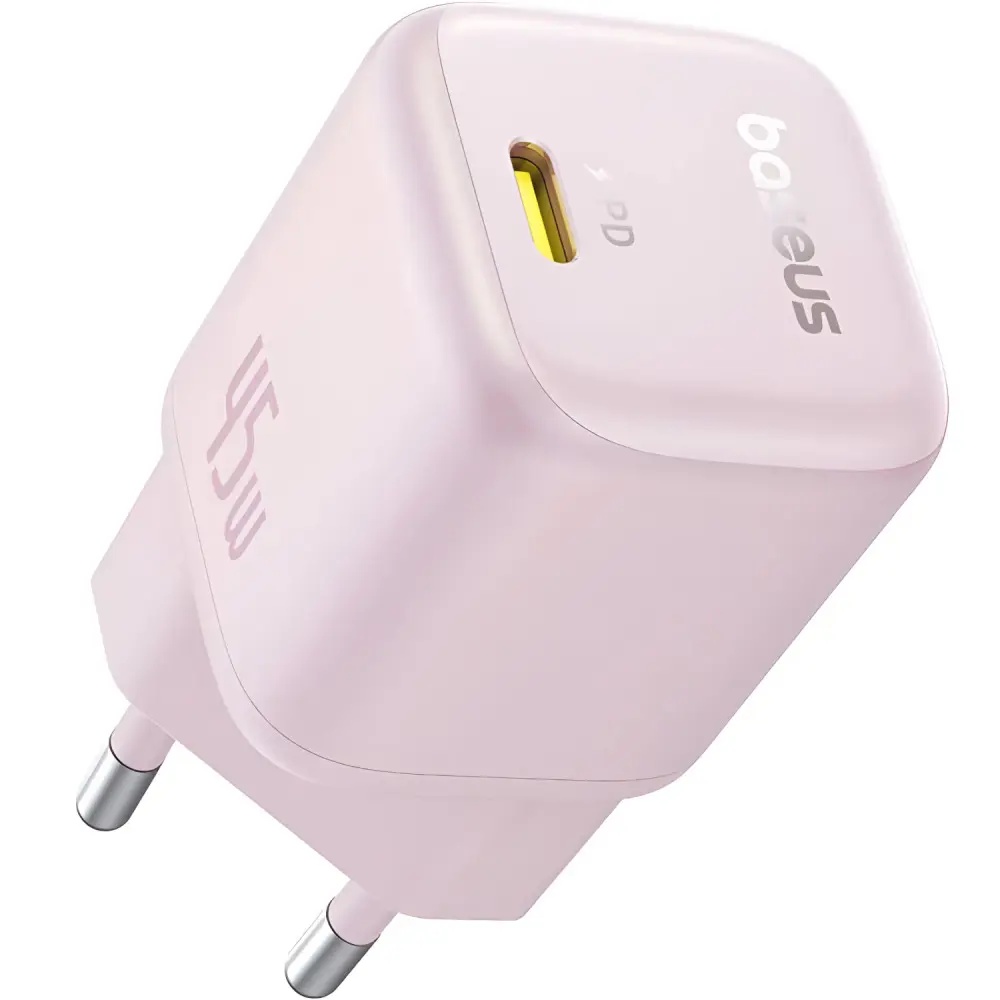 Адаптер живлення для телефона Baseus PicoGo GaN Fast Charger USB Type-C 45W Baby Pink (P10176800413-00) Baseus - купити в Україні
