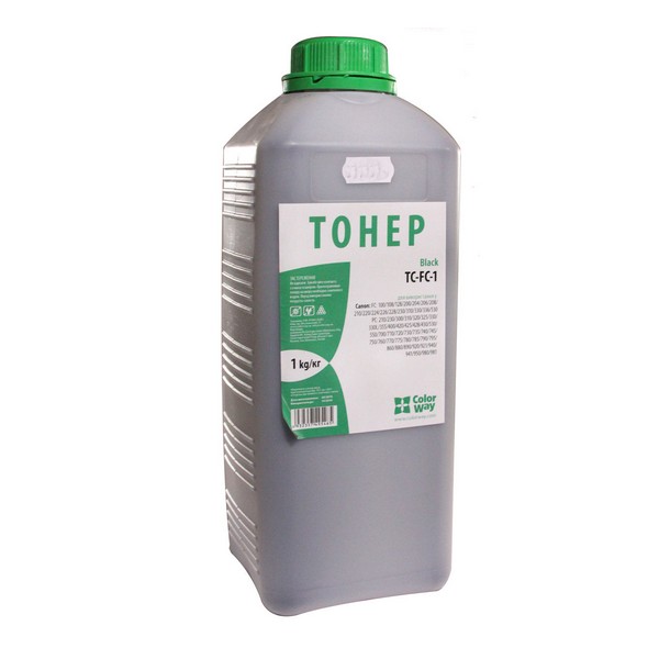 

Тонер TC-FC-1 1кг ColorWay Black, TC-FC-1