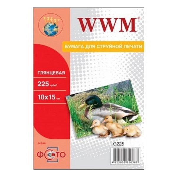 

Папір A6 500л глянцевий 225 г/м2 G225.F500 WWM, G225.F500