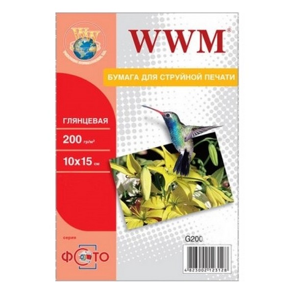 

Папір A6 500л глянцевий 200 г/м2 G200.F500 WWM, G200.F500