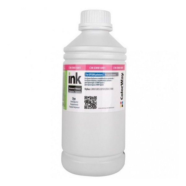 

Чорнило Epson L800/L810/L850 1л ColorWay Magenta, CW-EW810M1