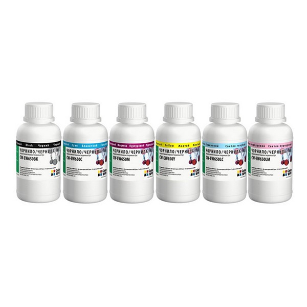 

Комплект чорнил Epson TX650 6х200мл ColorWay, CW-EW650SET02