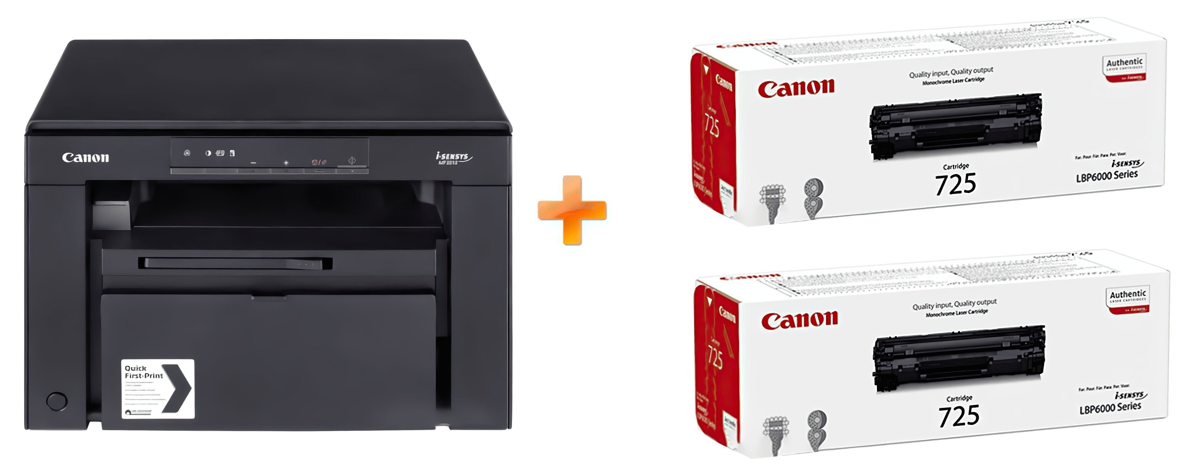 Багатофункціональний пристрій Canon i-SENSYS MF3010 Black + 2 картриджі (5252B034)