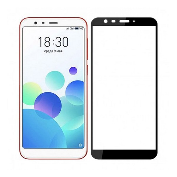 

Захисне скло Meizu M8c Full Screen прозоре (чорне) Mobiking, Meizu M8c Full Screen