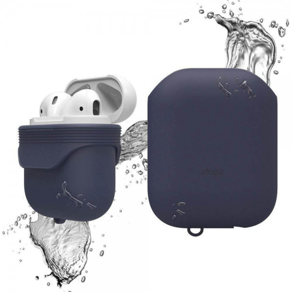 

Чохол для Apple AirPods (air pods) Elago Waterproof Case Jean Indigo, Waterproof Case Italian Rose for Airpods (EAPWF-BA-IRO)