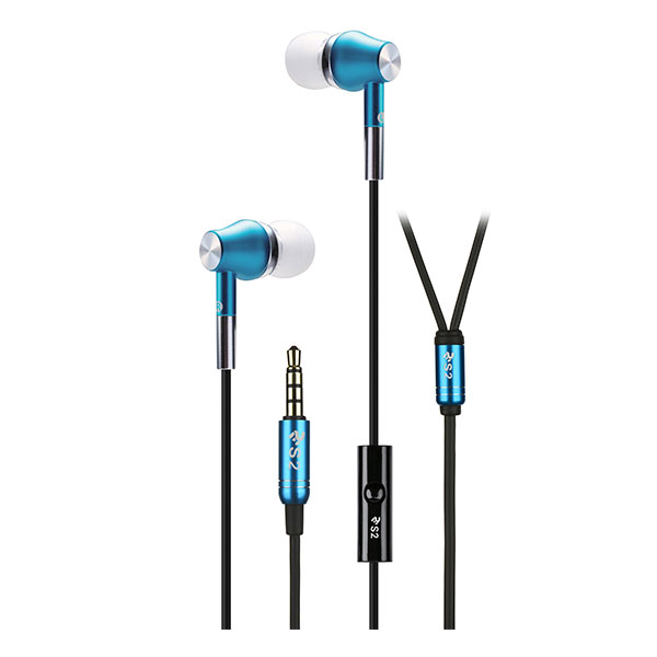 

Навушники вакуумні провідні з мікрофоном 2E S2 Metal Skin Mic Blue, 2E-IES2SL