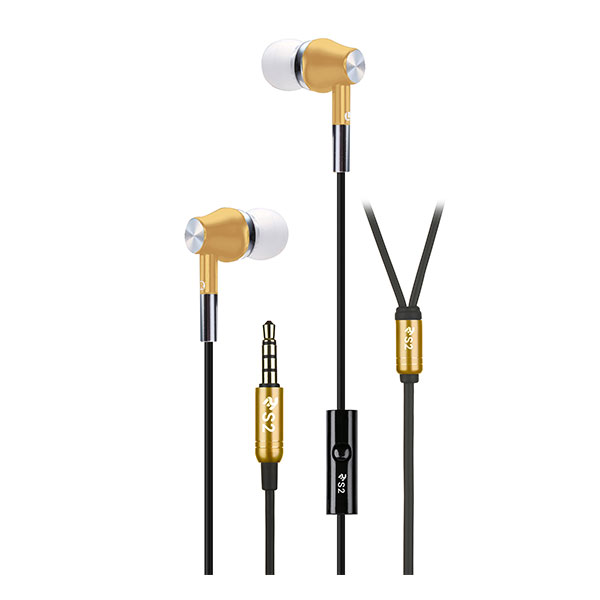 

Навушники вакуумні провідні з мікрофоном 2E S2 Metal Skin Mic Gold, 2E-IES2SL