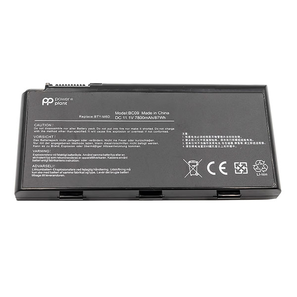 

Акумулятор для ноутбука PowerPlant MSI GX660 Series (BTY-M6D, MIX780LP) 11.1V 7800 мАг, NB470068