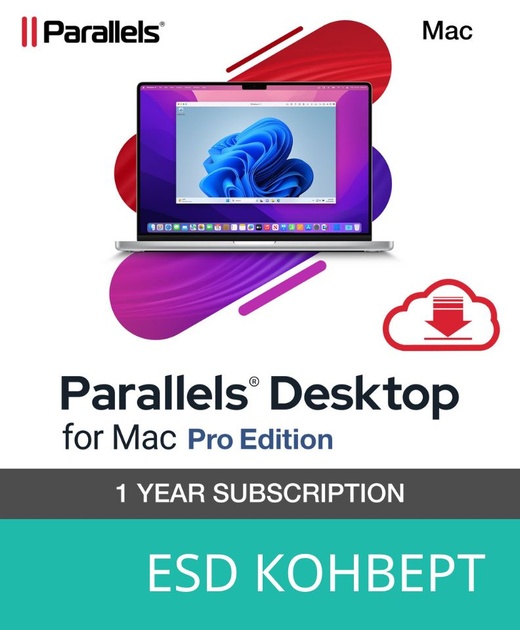 Програмне забезпечення Parallels (ESDPDPRO1YSUBEU) Desktop Pro для Mac підписка 1 рік (ESD)