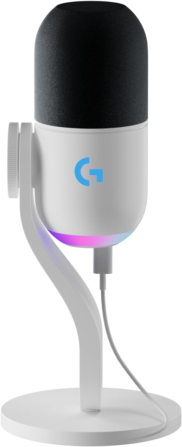 Мікрофон Logitech Yeti GX Dynamic RGB Gaming White (з технологією LIGHTSYNC)