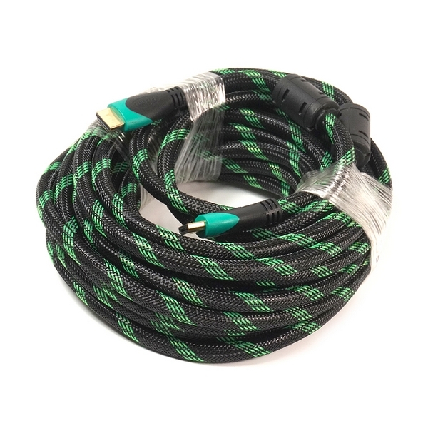 Відео-кабель PowerPlant KD00AS1293 HDMI(тато)HDMI(тато), 10m Black Green PowerPlant - купити в Україні