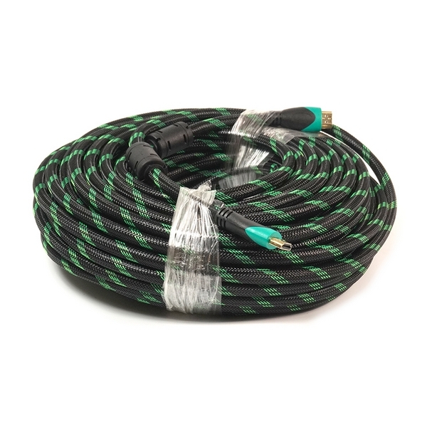 Відео-кабель PowerPlant KD00AS1297 HDMI(тато)HDMI(тато), 2,0m Black Green