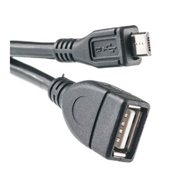 Дата-кабель PowerPlant KD00AS1232 0.1m USB(мама) - microUSB(тато) Black