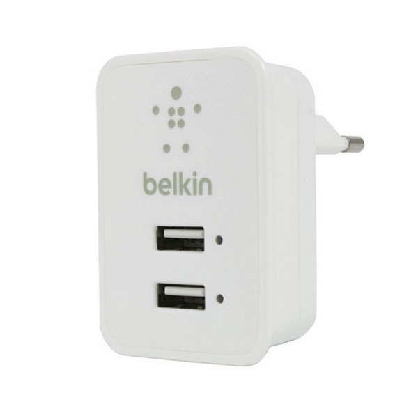 

Адаптер мережевий універсальний 2xUSB 2.1А / 10 W Belkin BK055 White, 2xUSB 2.1А / 10 W Belkin