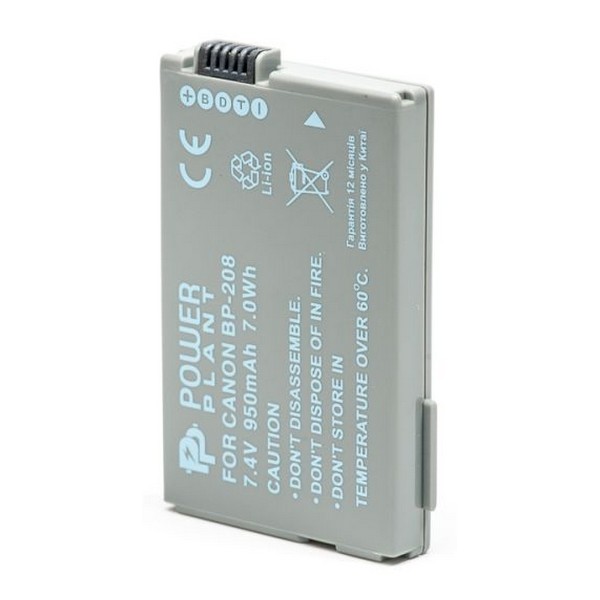 

Акумулятор PowerPlant Canon BP-208 950mAh, DV00DV1075