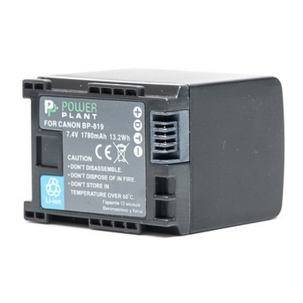 

Акумулятор PowerPlant Canon BP-819 Chip 1780mAh, DV00DV1245