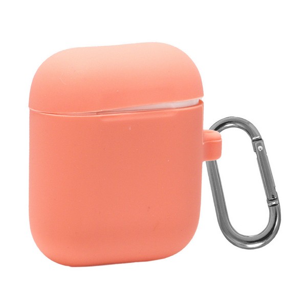 

Чохол для Apple AirPods (air pods) Silicon case with carabine Coral, Apple AirPods (air pods) Silicon case with carabine