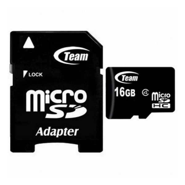 

Карта памяті Team MicroSDHC 16 GB class 4 + SD adapter TUSDH16GCL403, 16 GB microSDHC Class 4 + SD Adapter TUSDH16GCL403