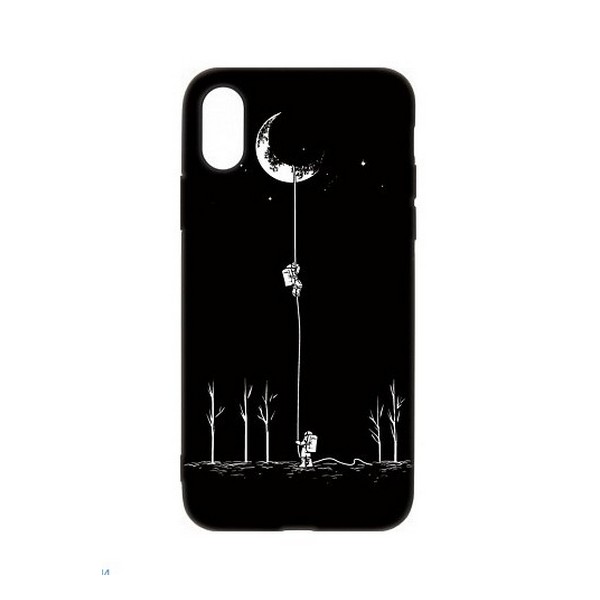 

Накладка для iPhone X/iPhone XS силікон TPU Case TOTO Cartoon Soft Silicone Moon Black, iPhone X/iPhone XS силікон TPU Case TOTO Cartoon Soft Silicone