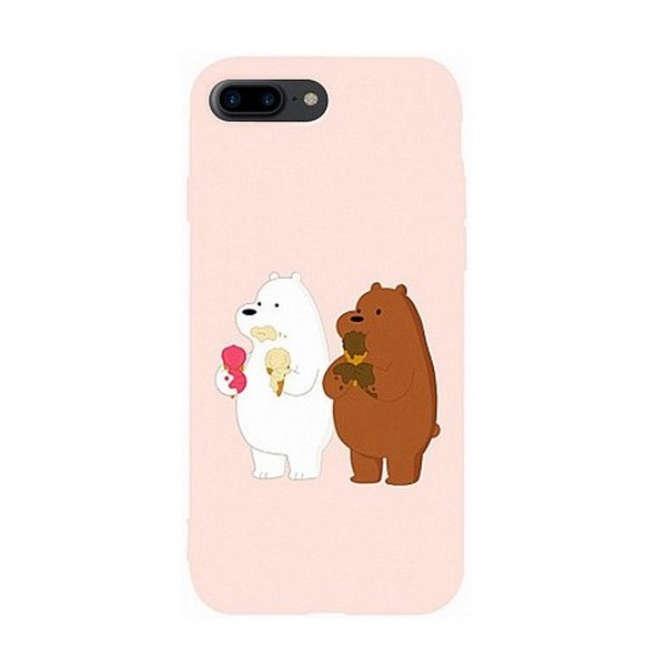 

Накладка для iPhone 7 Plus/iPhone 8 Plus силікон TPU Case TOTO Matt Print Bear Icecreame Sand pink, iPhone 7 plus/iPhone 8 plus силікон TPU Case TOTO Matt Print