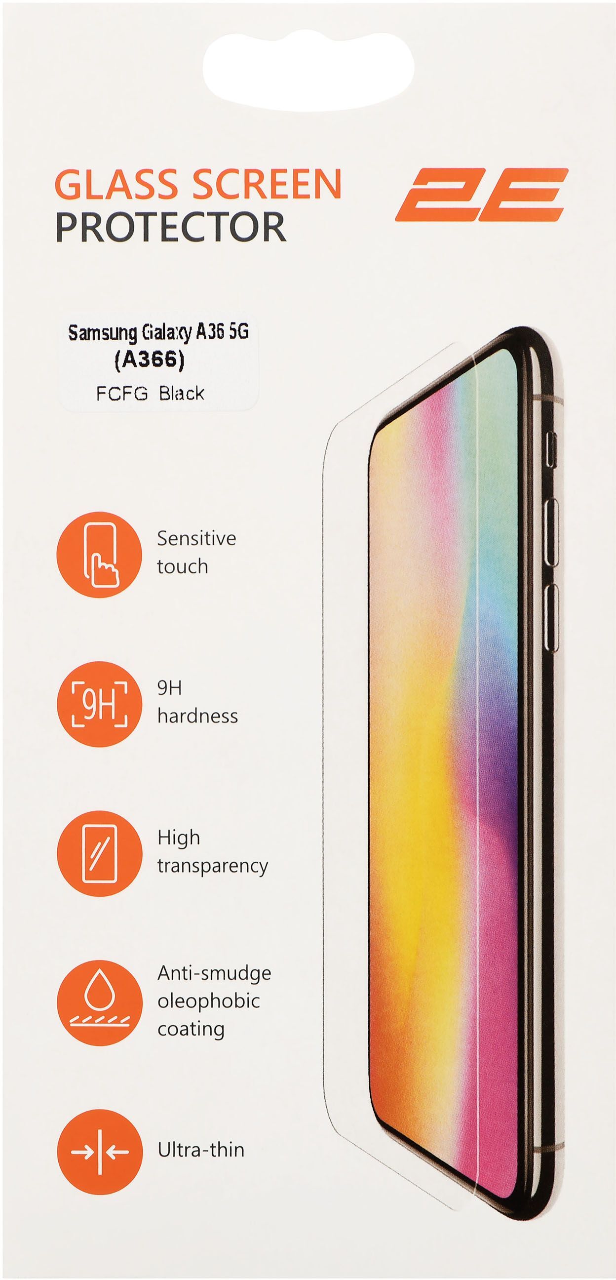 Захисне скло 2E для Samsung Galaxy A36/A37/A56/A57 2.5D FCFG Black (2E-G-A36-SMFCFG-BB) 2E - купити в Україні