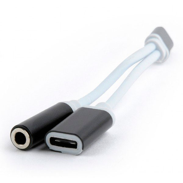 

Перехідник аудіо USB type C (папа) = USB type C (мама) 0.15 м Cablexpert CCA-UC3.5F-02 Black, Type-C to Jack 3.5mm female (CCA-UC3.5F-02)