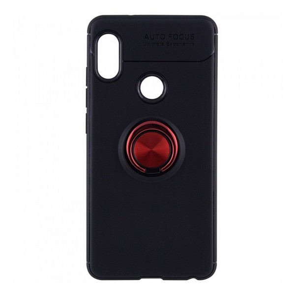 

Накладка для Xiaomi Redmi Note 6 Pro Deen ColorRing під магнітний тримач Black/Red, Xiaomi Redmi Note 6 Pro Deen ColorRing под магнитный держатель